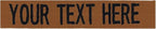 Custom Uniform Name Tapes Solid Colors. Rusty Brown Fabric, 3.5 Inch Sew on