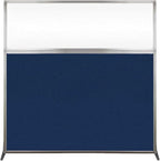 Versare Hush Screen Portable Room Divider | Workstation Wall Divider | Freestanding Privacy Hush Panels | Clear Windows | Fabric Office Divider Screen | Great for Room Separation