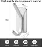 Paoli Heavy Duty Adhesive Hooks,Self-Adhesive Hooks Multiple Colors and Styles 30 lb Maximum Load for Home Schools and Offices (4pc, White)