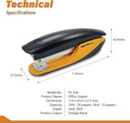 INOZTO Ergonomic Stapler, 20 Sheet Capacity & 100 Staples Storage, with Staple Remover & Non-Slip Base, for Office, School, Home Use, Custom Logo & Colors