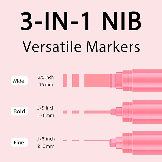 BIGTHUMB Jumbo Graffiti Poster Markers Set: 12 Neon Colors Large 15mm Wide Tip Permanent Ink Thick Acrylic Paint Pens for Rock Painting, Stone, Glass, Wood, Ceramic, Metal, Plastic, Fabric