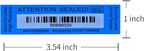 ChtepTamper 100 Pieces Total Transfer Tamper-Evident Stickers Security Labels Great for Goods Shipping,Exchange of Agency Files, Privacy Protection or More(Serial Number 1 * 3.54inches Blue)