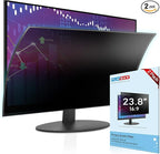 FILMEXT 2 Pack 23.8 inch Computer Privacy Screen Filter, Removable Computer Privacy Shield 23.8" for 16:9 All-in-One Desktop/Frameless Monitor,Computer Bubble Free Anti-Spy Blue Light Filter