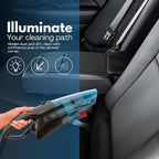 ambrint Handheld Vacuum Cordless Rechargeable – 13000PA Powerful Car Vacuum with Best Suction, Lightweight Mini Cleaner for Home/Office, High-Power Dust Busters for Pet Hair, USB Charging & LED Light