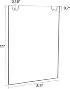 NIUBEE 20 Pack Acrylic Sign Holder 8.5 x 11 inches Clear Wall Mount Frame Bonus , Wall Mount Plastic Sign Holder Perfect for Home, Office, Store, Restaurant- Vertical