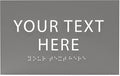 ADA CENTRAL SIGNS - 6" X4" Personalized Custom Sign- Tactile Graphics Grade 2 Braille Text | ADA Compliant Wall Mount Plastic Signs For Schools, Offices, Businesses, Apartments & Restaurants