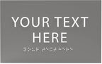 ADA CENTRAL SIGNS - 6" X4" Personalized Custom Sign- Tactile Graphics Grade 2 Braille Text | ADA Compliant Wall Mount Plastic Signs For Schools, Offices, Businesses, Apartments & Restaurants