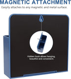Blue Magnetic Dry Erase Marker Holder, Blue Locker Organizer, Pencil Storage Cup with Strong Magnet, Marker/Pen Basket for Whiteboard, Refrigerator, Locker Accessories, School and Office Supplies