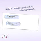 NextDayLabels #8 Double Window Check Envelopes - 100 Pack Ready-Seal Business Envelopes with Security Tint - Self-Sealing Envelopes with Window for Laser Printed Checks - Made in USA