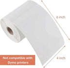 L LIKED 2500 PCS 4"x 6" Thermal Shipping Labels, White Perforated & Strong Adhesive Direct Thermal Labels (250 Labels/Roll), Compatible with Zebra, Rollo, Jadens, Nelko,10 Rolls