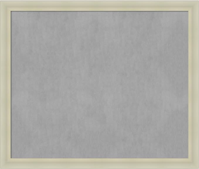 Amanti Art Silver Framed Magnetic Board 45x53 Oversize Vision Board for use with Magnets, 100% Metal Sheet to Display Items as Office Decor or for Home Organization in mudroom, Kitchen or Kids Room