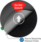 6-Sided Office Door Sign with Magnetic & Adhesive Backing - Rotating Privacy Indicator for Meeting, Do Not Disturb, Remote Work, Please Knock, Out of Office, Back Soon - 6 inch Silver ABS Door Hanger (Black, 6-Mode)