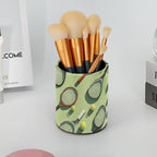 Leather Pen Holder for Desk Tennis Balls Racket Painted Pencil Cup Desktop Organizer Makeup Brush Holders Office Supplies for Home, Kids & School