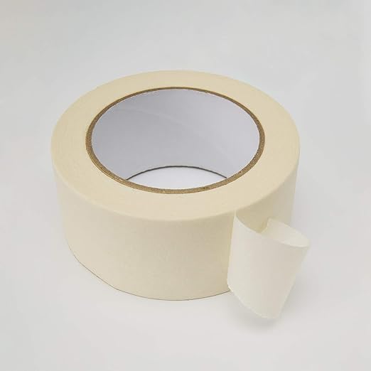 Lichamp Wide Masking Tape 2 inches, 1pc General Purpose Beige Masking Tape White Masking Paper, 1.95 inches x 55 Yards