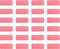 Amazon Basics Rectangular Eraser, 24 Count, Pink
