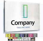 Custom Metal Signs, Personalized Aluminum, Customized Safety, Business Signs, Waterproof Outdoor, White Aluminum (Logo, 30x24 In)