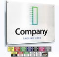 Custom Metal Signs, Personalized Aluminum, Customized Safety, Business Signs, Waterproof Outdoor, White Aluminum (Logo, 14x10 In)