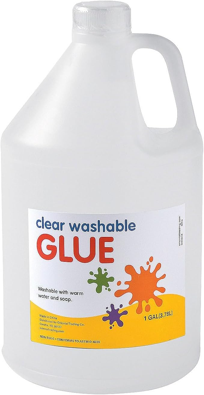 Fun Express Clear Glue Gallon for Crafts & Slime Making - Premium PVA School Glue Bulk Supply | Non-Toxic Washable Liquid Craft for Kids Art Projects, Classroom Activities & DIY Slime Supplies