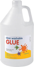 Fun Express Clear Glue Gallon for Crafts & Slime Making - Premium PVA School Glue Bulk Supply | Non-Toxic Washable Liquid Craft for Kids Art Projects, Classroom Activities & DIY Slime Supplies