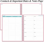 2026-2027 Planner - 18 Months Weekly & Monthly Planner from January 2026 - June 2027, Academic Planners 2026-2027 with Elastic Closure, Inner Pocket, 8.5" x 11", Pink