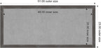 Amanti Art Grey Framed Magnetic Board 23x51 Oversize Vision Board for use with Magnets, 100% Metal Sheet to Display Items as Office Decor or for Home Organization in mudroom, Kitchen or Kids Room