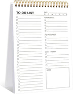 To Do List Notepad, 120 Pages 6.7x9.8" to Do List Notebook Undated Daily Planner Notepad with Task Checklist Home Office School Supplies