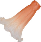 Bieye LS01S Lily Flower Blown Glass Lampshade (Orange White, Opening I.D. 0.87" x O.D. 1")