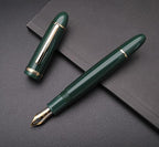 JINHAO X159 Fountain Pen (EF Nib 0.38mm, Dark Green with Gold Clip)