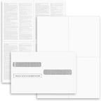 NextDayLabels - W-2 4-Up Employee Tax Forms, Instructions on Back" for 2025, for Laser/Inkjet Printer. Compatible with QuickBooks and Accounting Software ETC. (Pack of 50 Sheets & Envelopes)