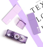 Unjoo White Correction Tape, Easy To Use Cute Applicator for Instant Corrections, For school, Office Workers (Gradient Purple, 5M/196" x 0.2",12pack)