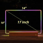 ARAGIT LED Drawing Board for Kids & Adults, Rechargeable Led Note Boards with Colors, Neon Glow Memo Light-Up Message with Stand as Night Light for Room/Store/Office/Valentine's Day/Gift