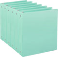 CIXILDTS 1-Inch Binder, Standard 3 Ring Binder Fit Letter Size Paper, Presentation View Binders, Light Blue, 6-Pack