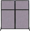 Versare Workstation Partition | Portable Wall Divider | Modern Office Cubicle | Free Standing Privacy Screen | Flexible Work Space | 66" x 70" Cloud Gray Fabric Panels