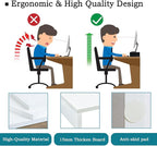 TEAMIX White Monitor Stand Riser - 2 Pack, Wood 2 Tier Adjustable Dual Monitor Riser for Laptop/PC Computer Stand for Desk