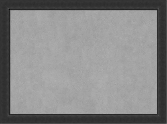 Amanti Art Black Framed Magnetic Board 23x31 Medium Vision Board for use with Magnets, 100% Metal Sheet to Display Items as Office Decor or for Home Organization in mudroom, Kitchen or Kids Room
