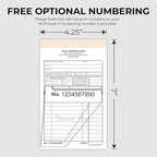 Custom 4.25" x 7" Carbonless NCR Books in 2-Part Duplicate Invoices, Receipts, Work Orders, Sales Orders, Purchase Orders, Estimates, Quote Forms with Your Company/Business Name (200 Sets)