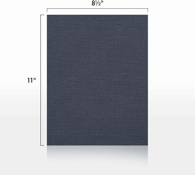 LUXPaper 8.5" x 11" Cardstock | Letter Size | Nautical Blue Linen | 100lb. Cover | 1,000 Qty