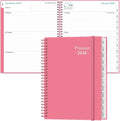 2026 Planner - Planner 2026 from January 2026 to December 2026 with 12 Monthly Tabs, Flexible Cover, Inner Pocket, 8.5" x 11", Pink