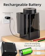 Zmol Full Automatic Electric Pencil Sharpener for Colored Pencils,Auto in & Out, Rechargeable Hands-Free,Heavy Duty Pencil Sharpeners for Classroom, 6-12mm Jumbo Pencils,Home,School,Office