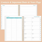 2026 Daily & Monthly Planner - One Page Per Day, Daily Planner 2026 from January 2026 to December 2026, Planners 26 with 12 Monthly Tabs, 6.4" x 8.5", Rose Flower