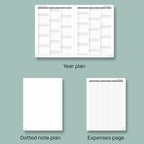 POPRUN Planner 2025-2026 (Medium - 6.5'' x 8.5'') Academic Weekly Calendar (July 2025 - June 2026) with Hourly Time Slots, Monthly Tabs, 100GSM Thick Papers, Leather Soft Cover - Blue Green