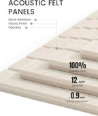 Fluxynara Large Felt Bulletin Board 36" x 24" Cork Board Alternative-6 Pack with 40 Safe Removable Adhesive Tabs, Cork Boards for Walls Cork Board for Home Office Classroom Pin Board (Oatmeal)
