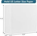 CIXILDTS 4-Inch 3 Ring Binder, Standard 4" Slant-D Ring Binder Fit Letter Size Paper, Presentation View Binders, White, 6-Pack