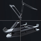 VIGLT Laptop Stand for Desk, Adjustable Laptop Stand Holder Portable Laptop Riser with Multi-Angle Height Adjustable Computer Stand for MacBook Air/Pro and More Notebooks 10-17.3"-Black