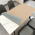 Zinkooat Table Pad Protector for Dining Room Table - Can Be Used On Both Sides Waterproof and Easy to Clean Good Flatness Used for Dining Table(Light Brown+Gray 54x72)