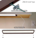 Leetdud LED Under Cabinet Lighting Hardwired or Plug in, 16 Inch 8W, Dimmable 5 Color 2700K/3000K/3500K/4000K/5000K, Linkable Eyes Care Design Counter Lights for Kitchen, Sink, ETL Listed, Bronze