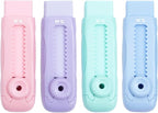 M&G 4 Pcs Cute Erasers for Kids Sliding Retractable Pencil Erasers, Push Pull Design Cute Erasers Stationery Supplies for Kids Back to School Supplies for Office