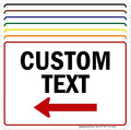 Custom Arrow,Custom Directional Sign, Left Arrow,7x10 Inches, Rust Free .040 Aluminum, Fade Resistant, Made in USA by My Sign Center