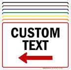 Custom Arrow,Custom Directional Sign, Left Arrow,7x10 Inches, Rust Free .040 Aluminum, Fade Resistant, Made in USA by My Sign Center