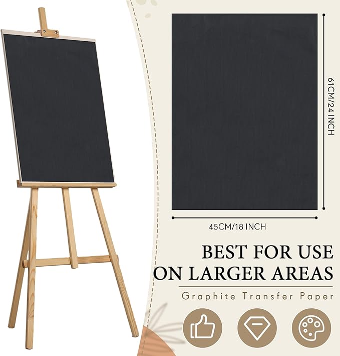 Epakh 20 Sheets 18''x 24'' Large Carbon Paper for Tracing, Carbon Transfer Paper for Drawing, Tracing and Transfer - Arts and Crafts Supplies